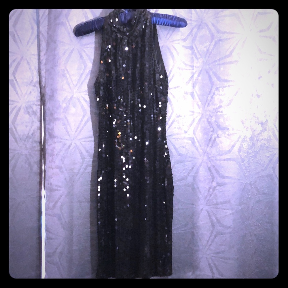 Black sequins dress